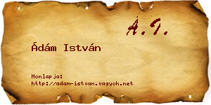 Ádám István névjegykártya