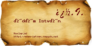 Ádám István névjegykártya