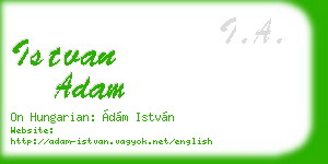 istvan adam business card