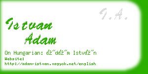 istvan adam business card